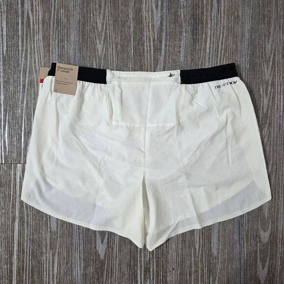 Nike Aeroswift DRI-FIT ADV 2" Lined Running Shorts L White Black FN3349-010 New - Picture 5 of 16